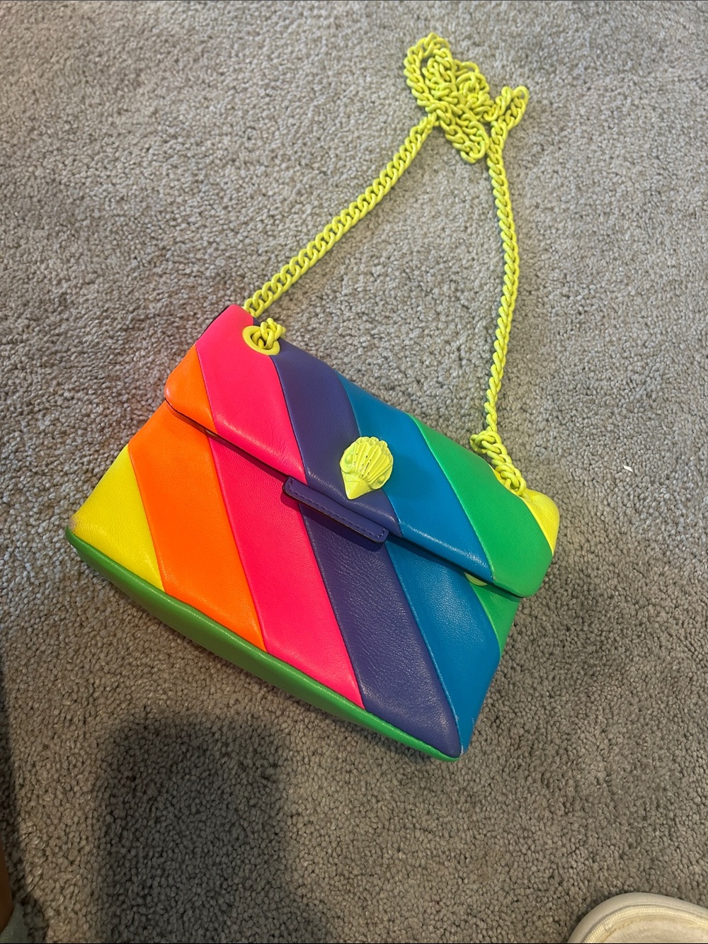 Kurt Geiger Multicolor Rainbow Crossbody Yellow Chain (limited edition-sold out)